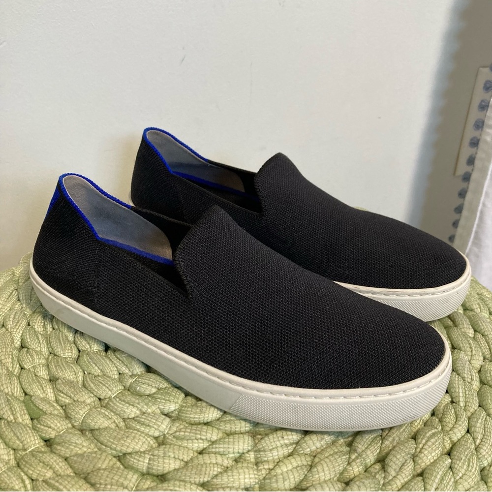 Rothy’s The Original Slip On Sneaker Black Solid Loafers.